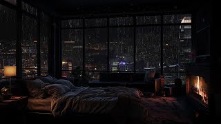 Rain Ambience: City Rain and Fireplace Sounds for Ultimate Relaxation 🌧️🔥