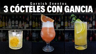 Tres cócteles con Gancia 🍋 Tutorial Bartender #GarnishEventos