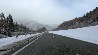 冬の関越自動車道をドライブ　谷川岳PAから赤城高原SAまで　Driving on Kanetsu Expressway in winter