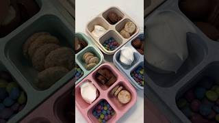 Healthy Dessert Lunchables 🍓🥥🍫 #asmr #satisfying #dessert #healthy #snacks #restock #shorts #fyp