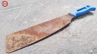Restoration Very Old Rusty CLEAVER | Knife restoration