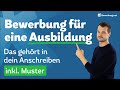 Bewerbung schreiben für eine Ausbildung - So geht es richtig! Vorlagen + Muster