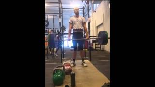 Deadlift 100kg hold with no hookgrip 1min