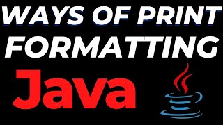 Print formatted output in Java for all data type variables | Java formatting