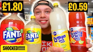 Aldi Own Brand Fanta Vs BRANDED Fanta Fruit Twist and Lemon | Drinks Comparison Video