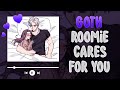 Cuddling Your Goth Roommate While You're Sick | ASMR BF Cuddly Daddy Dom | Roommate Cosy Sleep Aid