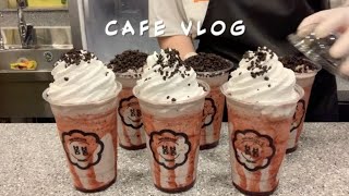 [ENG] 딸기쿠키프라페🍓 l 카페브이로그☕️ l Cafe Vlog l ASMR l 카페알바 l 카페봄봄 l 🌼BomBom🌼 l 음료제조