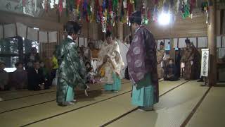 20171029藤枝市　高根白山神社　古代神楽　⑧八幡天皇の舞から終わり