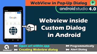 Webview in Custom Dialog Android Tutorial | creating Webview inside Dialog popup programmatically