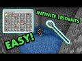 EASIEST TRIDENT FARM TUTORIAL in Minecraft Bedrock (MCPE/Xbox/PS4/Nintendo Switch/Windows10)