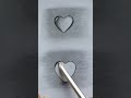 How to draw easy 3D heart water drop / pencil drawing #shorts