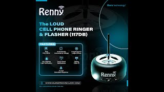 RENNY - The Loud Cell Phone Ringer, Amplifier \u0026 Flasher for The Hearing Impaired (117dB)