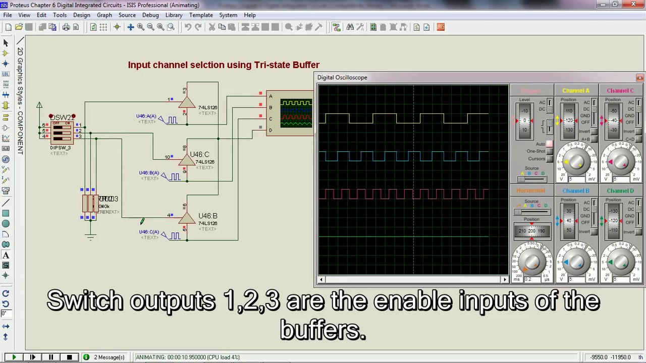 Proteus - Input Channel Selection Using Buffer Gate - YouTube