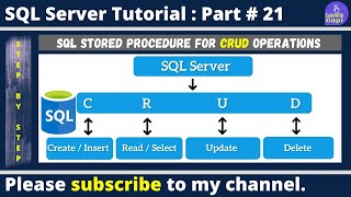 🔧Create, Read, Update & Delete (CRUD) with SQL Stored Procedures | Full Example & Tutorial