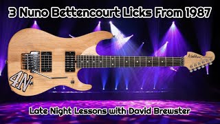 3 Nuno Bettencourt Licks From 1987