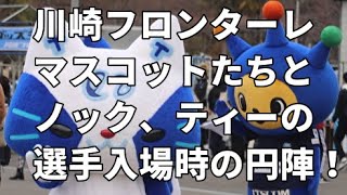 川崎フロンターレマスコット＆ノック、ティーの選手入場時の円陣！川崎フロンターレvsサガン鳥栖2020年2月22日