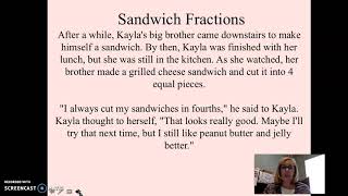 Sandwich Fractions - Bridges Math Unit 5 Module 3 Session 3