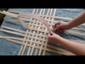 hand weaving baskets twining the base