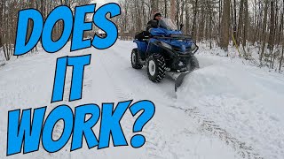 Plowing Snow with an ABS Pipe on my Blade | See How it Does On Gravel Driveway