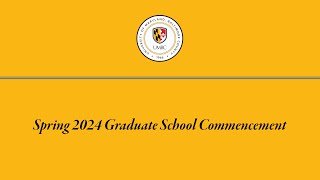 UMBC Spring Graduate Commencement 2024