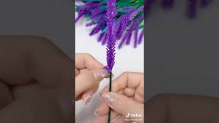 Cara membuat bunga lavender dari sedotan yang praktis