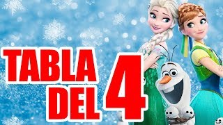 Frozen: Tabla de multiplicar del número 4, Canción de las Tablas con Anna y Elsa