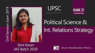 UPSC | Optional | Strategy For Political Science & International Relations | By Simi Karan, IAS