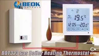 BOT-323W Full Touch Screen Gas Boiler Thermostat