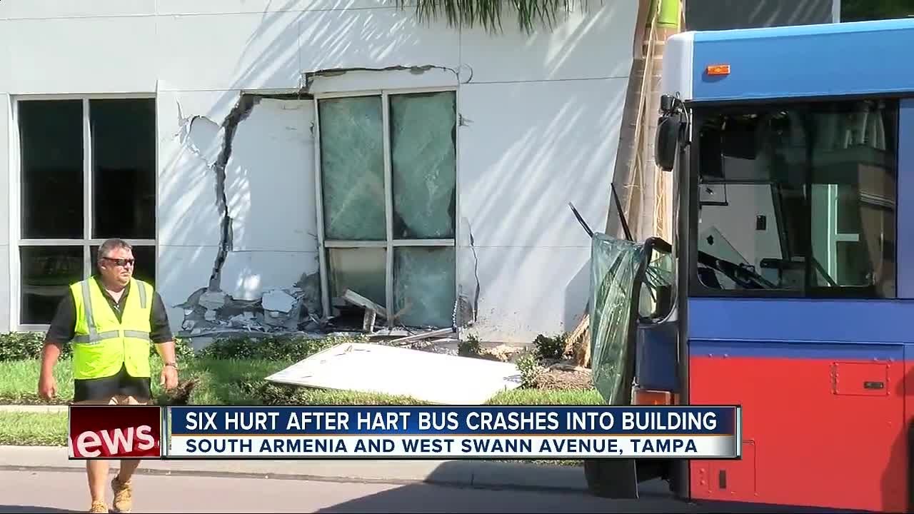 City Bus Crashes Into Building In Tampa - YouTube