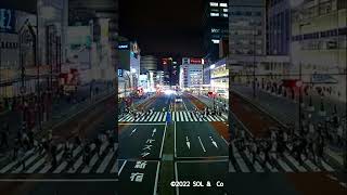 Pedestrian crossing near Shinjuku station.　新宿横断歩道