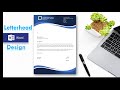 How to make Professional blue letterhead graphic template in Ms word