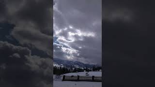 Winter snowy Mountain Tatry Blue Sky Background video  | No copyright footage