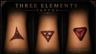 Three Elements Tattoo Design Ideas | Strength Balance Transformation Tattoo Top 3 Powerful Meanings