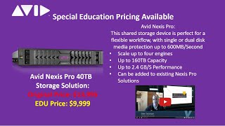 Educational Prices on the Avid Nexis Pro