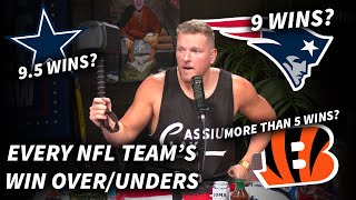 Pat McAfee Bets EVERY NFL TEAM'S Win Over Under for 2020.