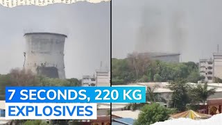 Huge Cooling Tower Demolished in Gujarat’s Surat