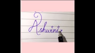 Ashwini name in cursive