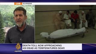 Pakistan heat wave death toll tops 400