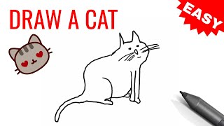 How To Draw a Cat for Beginners | Step By Step Drawing (Easy)