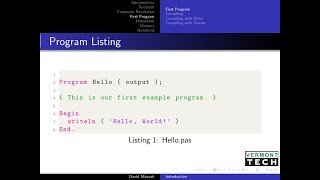 Introduction to Programming with Pascal: Lecture 00