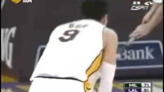 Lakers vs Bucks  sun yue  Highlights  湖人对雄鹿 孙悦精彩镜头