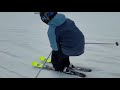 dad filmed son skiing slalom on high speed bavallen voss ski resort norway