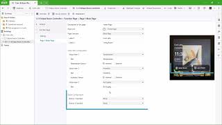 Eclipse Room Controller Parameters | Function Page - Main Page
