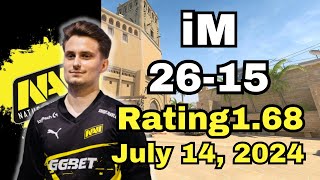 iM(26-15) w/b1t/w0nderful (mirage) | FACEIT Ranked | July 14, 2024 #cs2 #pov