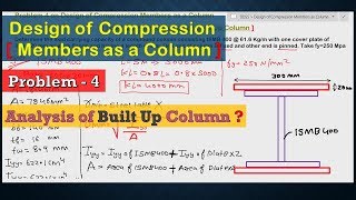 Problem 4 Analysis of Built Up Column | Design of Compression Member as a Column