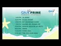 GMA Schedule GMA Prime (Mon - Thu) May 6, 2024