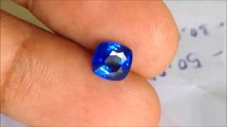 1.20 Ct CERTIFIED [WATCH VIDEO] Natural CORNFLOWER BLUE SAPPHIRE Cushion 6.1x6.1