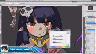 [푸바TV]  Photoshop Drawing and coloring anime characters  - 포토샵 그림 그리기