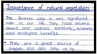 Essay on natural vegetation || natural vegetation essay || DG Academy || vegetation || trees ||