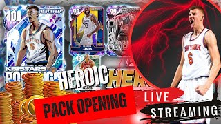 LIVE: Opening Heroic Super Packs 100 OVR Anime Porziņģis \u0026 Dark Matter DeMar DeRozan NBA 2K25 MyTeaM